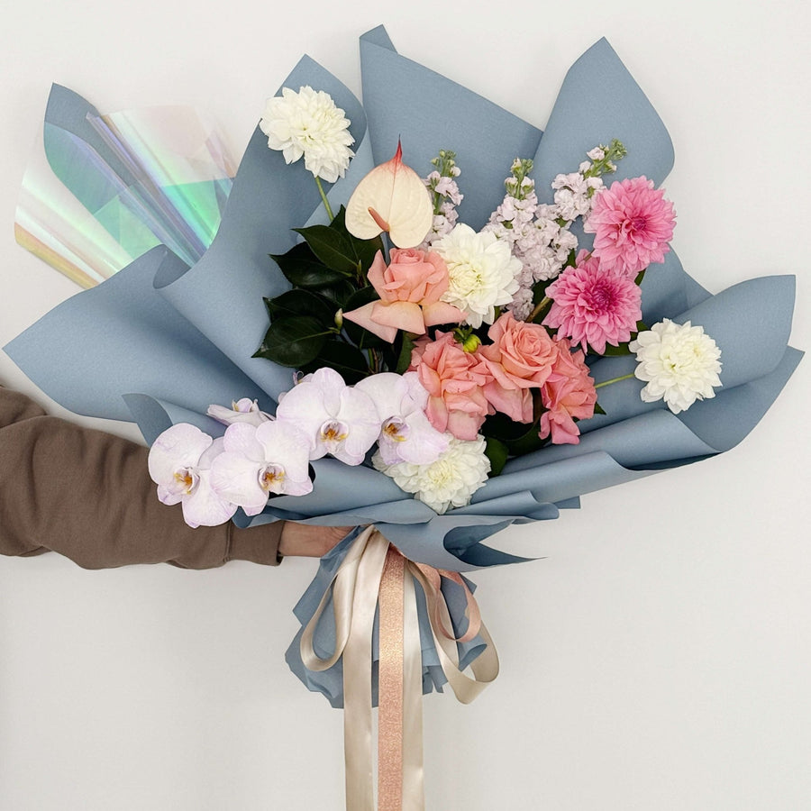 Fresh Flower Bouquet - Pink Pastels (Sydney Delivery Only) - Luxe Bouquet roses that last a year