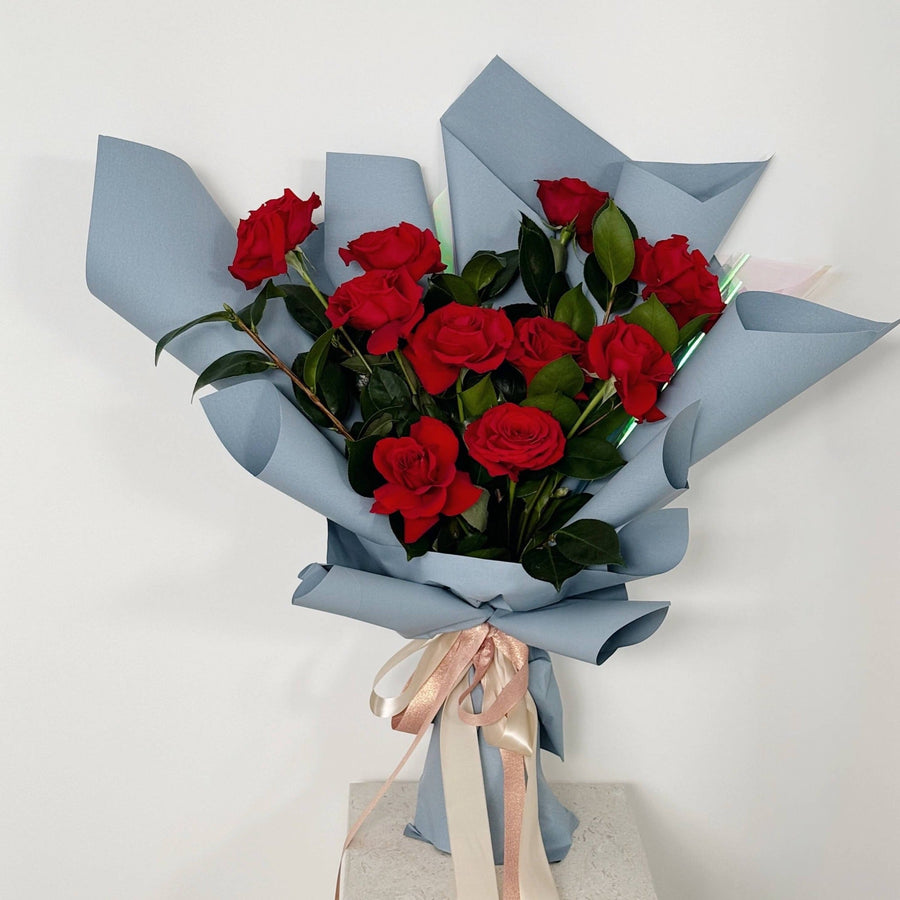Fresh Flower Bouquet - Red Roses (Sydney Delivery Only) - Luxe Bouquet roses that last a year