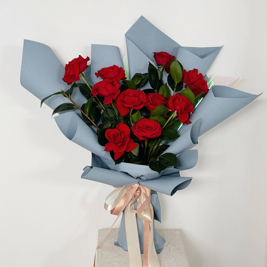 Fresh Flower Bouquet - Red Roses (Sydney Delivery Only) - Luxe Bouquet roses that last a year