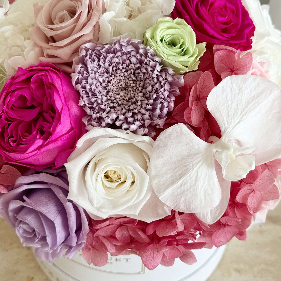 Medium La Fleur - Orchid Mix Box - Luxe Bouquet roses that last a year