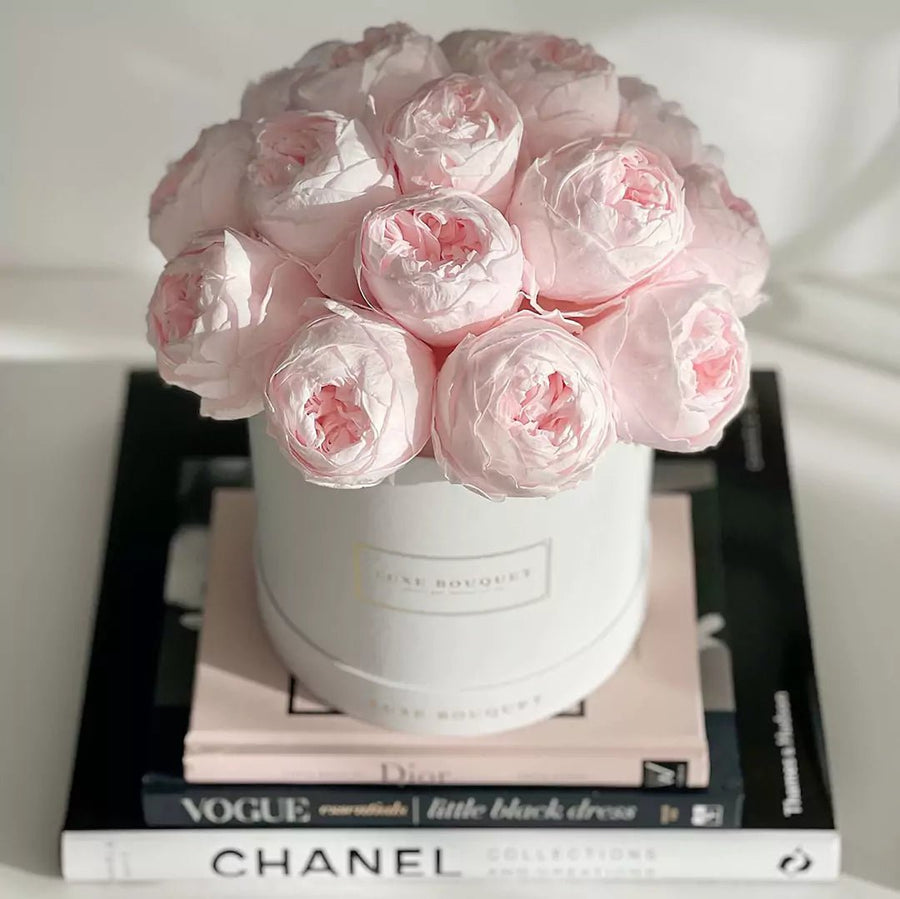 Everlasting Peony Box - Pink - Luxe Bouquet roses that last a year