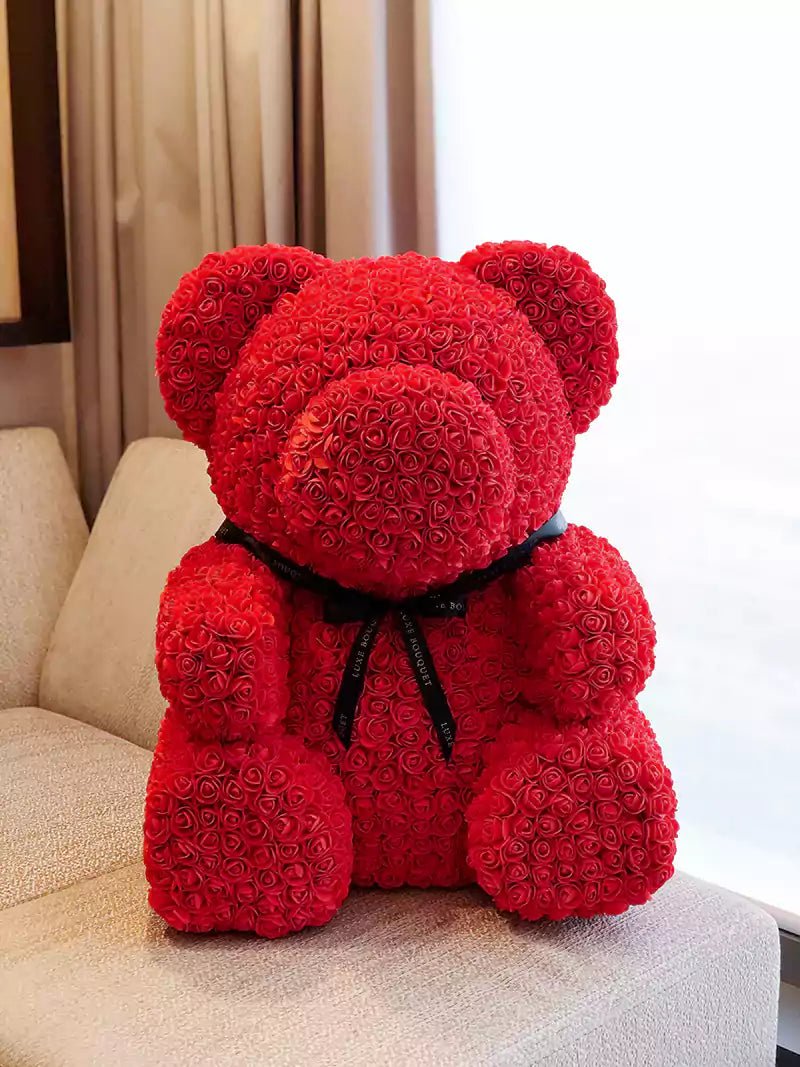 Giant Rose Bear (METRO SYDNEY ONLY) - PREORDER SHIPS FROM 30/11/2022 - Luxe Bouquet roses that last a year