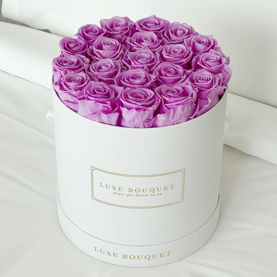 Grand Everlasting Rose Box - Lilac Everlasting Roses - Luxe Bouquet roses that last a year