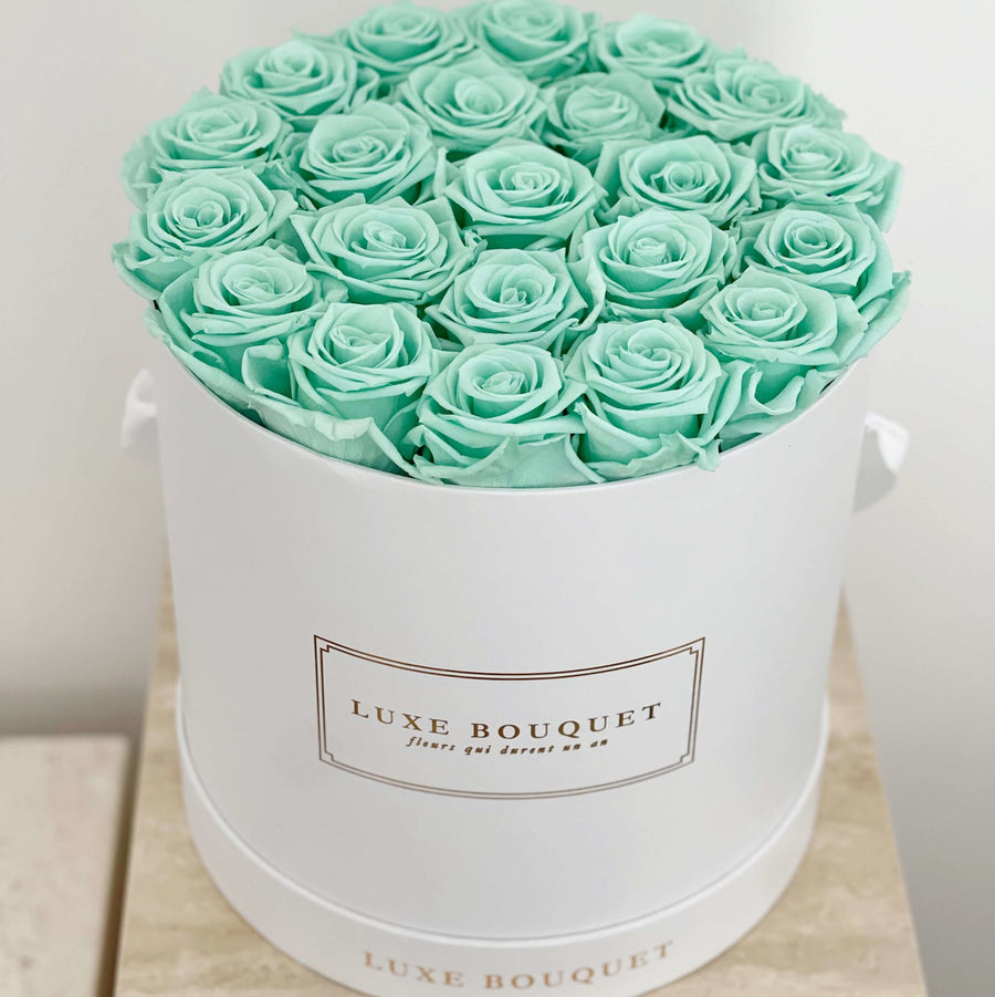 Grand Everlasting Rose Box - Turquoise Roses - Luxe Bouquet roses that last a year