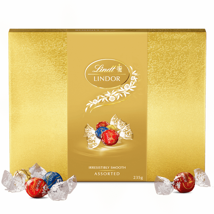 Lindt Lindor Chocolate Assorted Gift Box 235g - SYDNEY DELIVERY ONLY - Luxe Bouquet roses that last a year