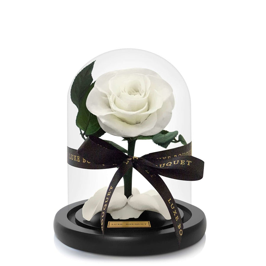 Mini Everlasting Rose - White - Luxe Bouquet roses that last a year