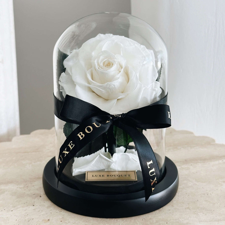 Mini Everlasting Rose - White - Luxe Bouquet roses that last a year