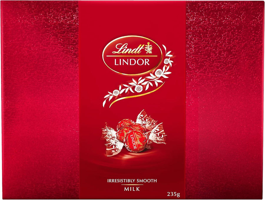 Lindt Lindor Chocolate Milk Gift Box - Large Box 235g - Luxe Bouquet roses that last a year