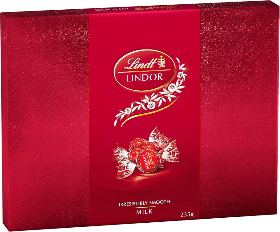 Lindt Lindor Chocolate Milk Gift Box - Large Box 235g - Luxe Bouquet roses that last a year