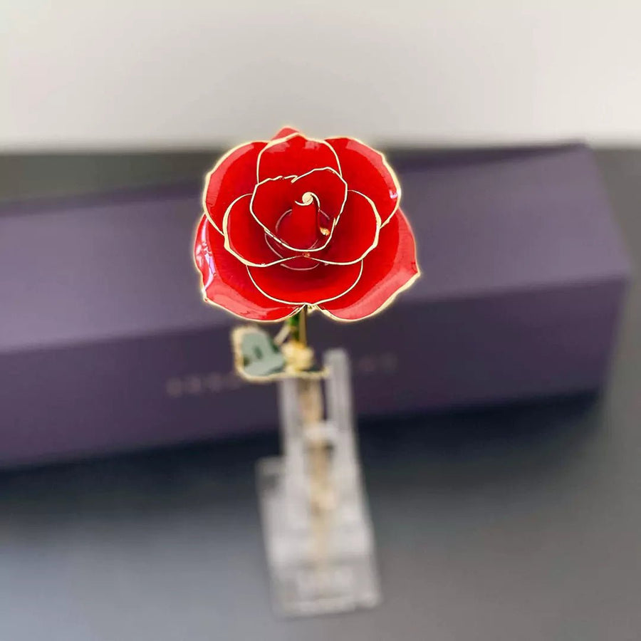 24K Gold Dipped Rose | Red