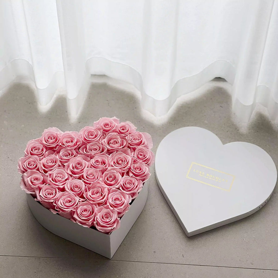 Forever Love Heart Box - Luxe Bouquet roses that last a year