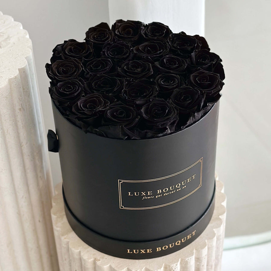 Grand Everlasting Rose Box - Black Roses - Luxe Bouquet roses that last a year