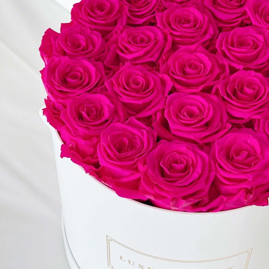 Grand Everlasting Rose Box - Fuchsia Pink Everlasting Roses - Luxe Bouquet roses that last a year