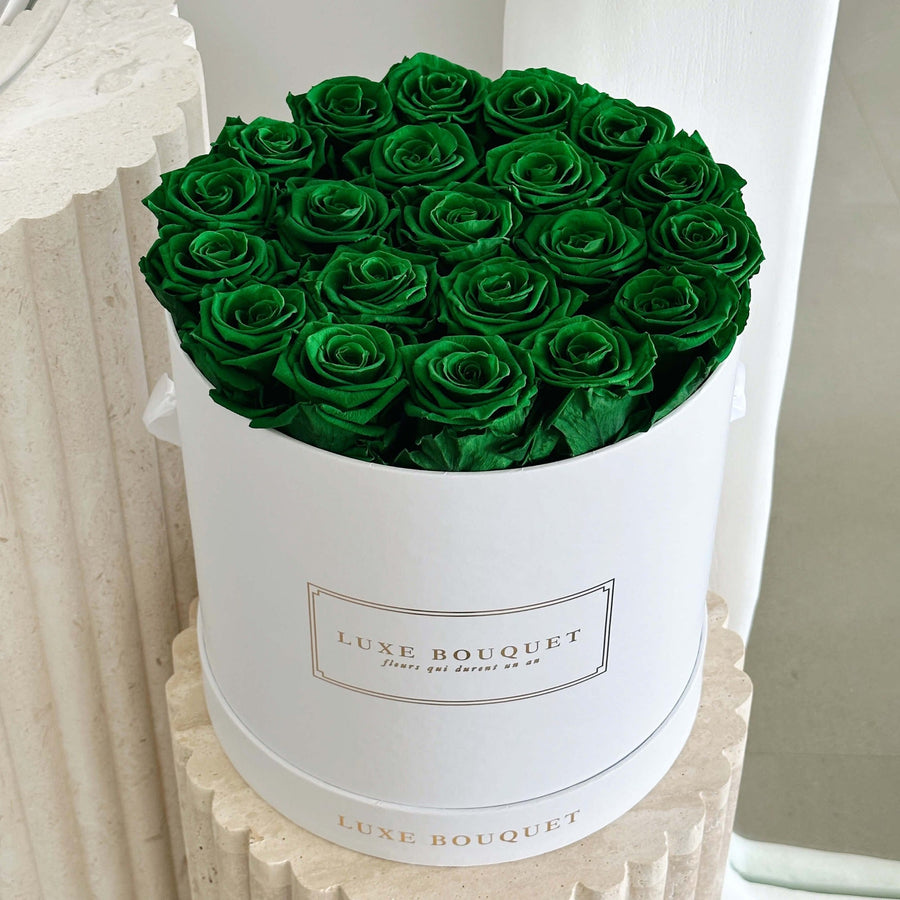 Grand Everlasting Rose Box - Green Roses - Luxe Bouquet roses that last a year