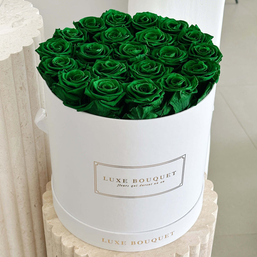 Grand Everlasting Rose Box - Green Roses - Luxe Bouquet roses that last a year
