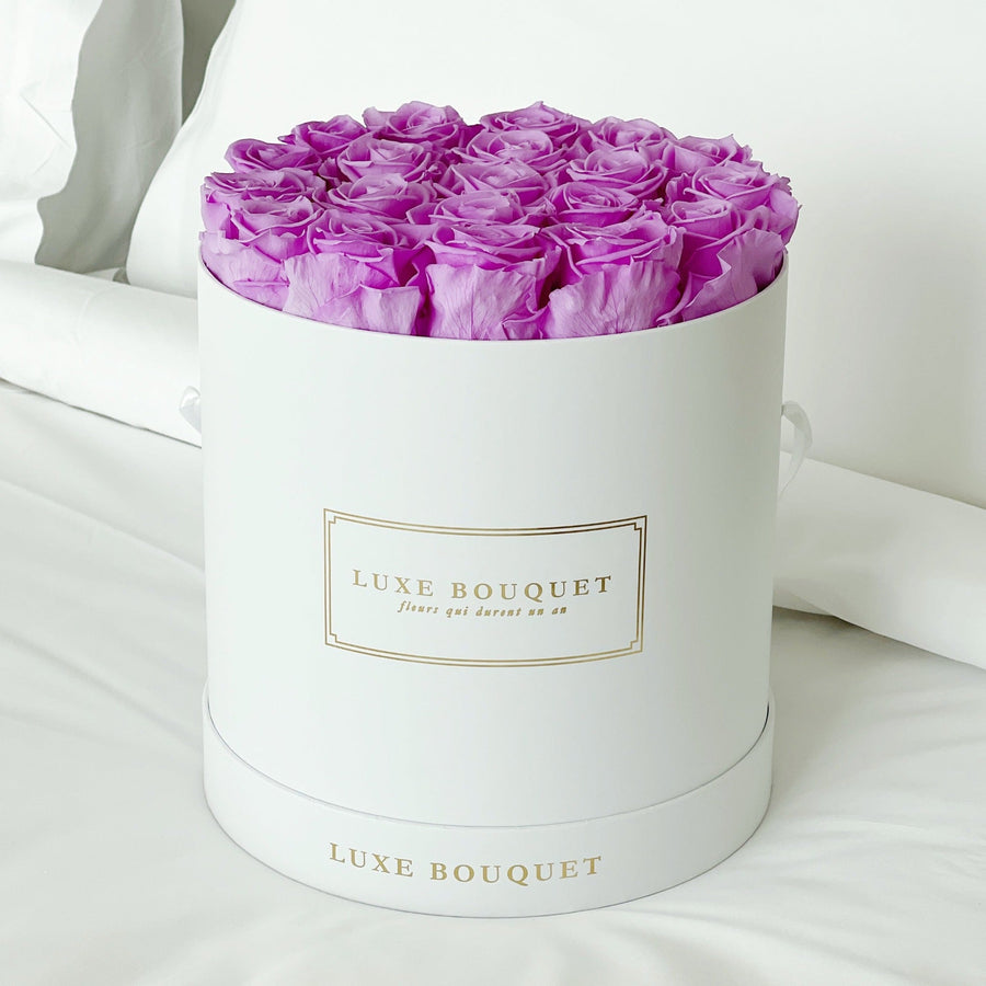 Grand Everlasting Rose Box - Lilac Everlasting Roses - Luxe Bouquet roses that last a year