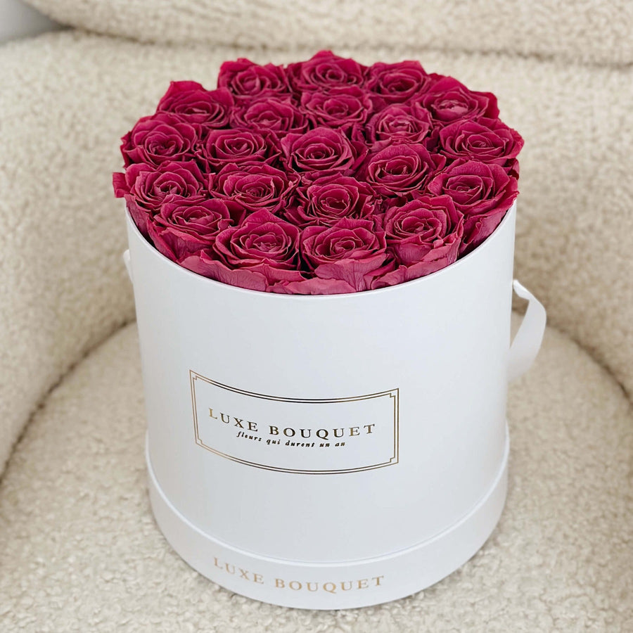 Grand Everlasting Rose Box - Wine Pink Everlasting Roses - Luxe Bouquet roses that last a year