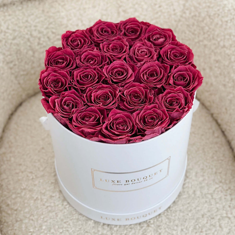 Grand Everlasting Rose Box - Wine Pink Everlasting Roses - Luxe Bouquet roses that last a year