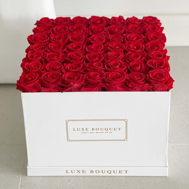 Grand Everlasting Rose Square Box - Roses That Last A Year
