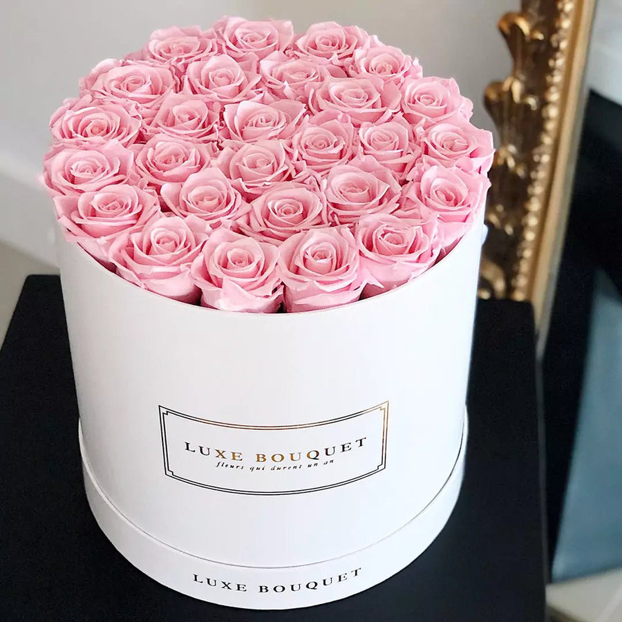 Grand Luxe Bouquet Box - Baby Pink Everlasting Roses - Luxe Bouquet roses that last a year