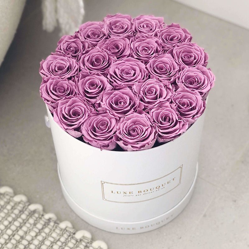 Grand Luxe Bouquet Box - Berry Everlasting Roses - Luxe Bouquet roses that last a year