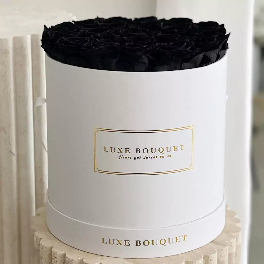 Grand Luxe Bouquet Box - Black Everlasting Roses - Luxe Bouquet roses that last a year