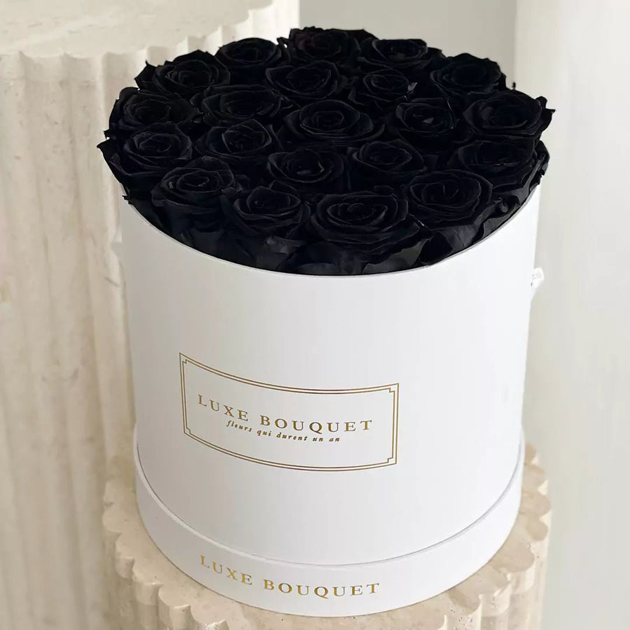 Grand Luxe Bouquet Box - Black Everlasting Roses - Luxe Bouquet roses that last a year