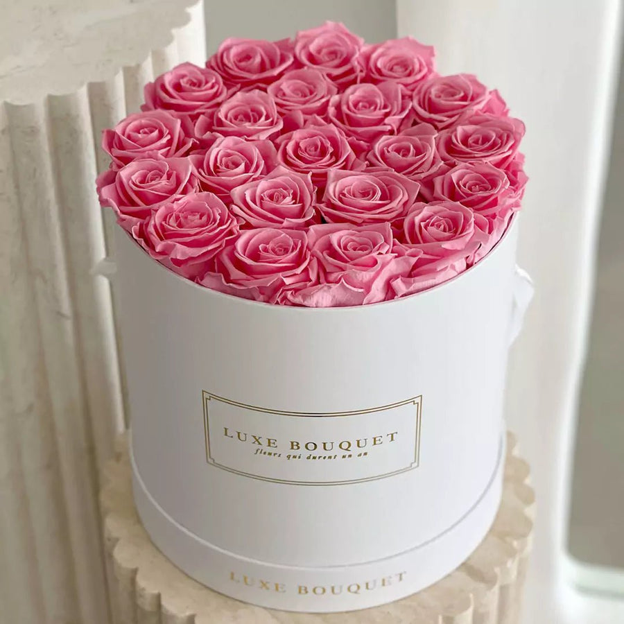Grand Luxe Bouquet Box - Hot Pink Everlasting Roses - Luxe Bouquet roses that last a year