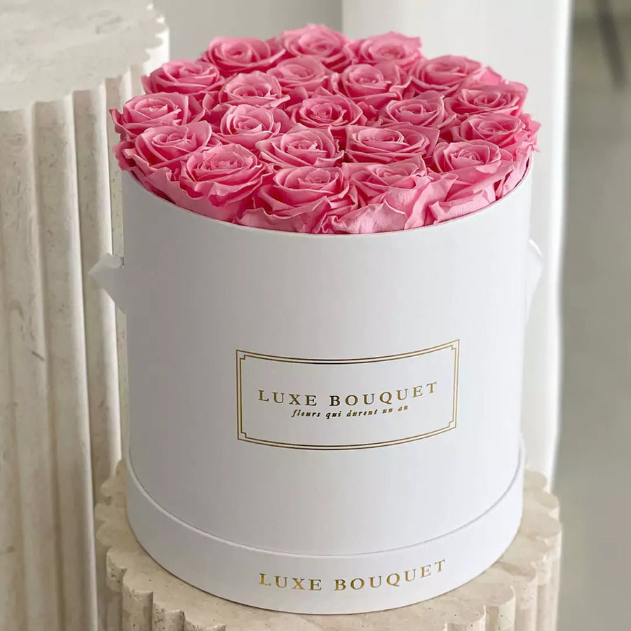Grand Luxe Bouquet Box - Hot Pink Everlasting Roses - Luxe Bouquet roses that last a year