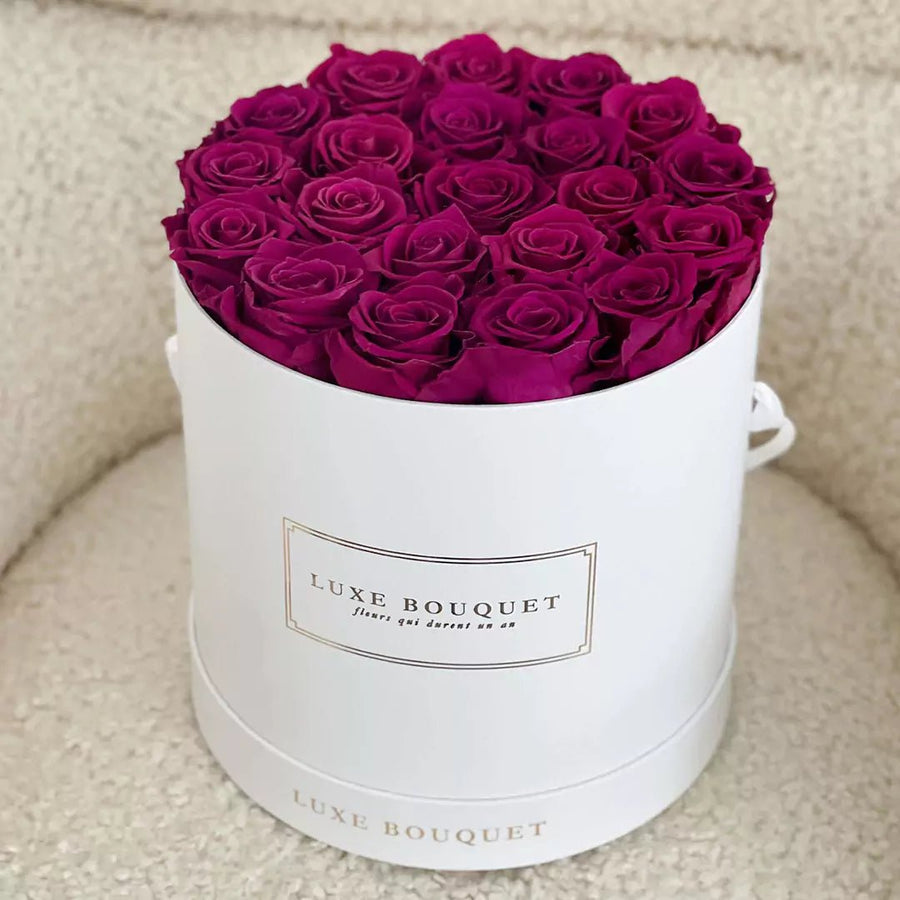 Grand Luxe Bouquet Box - Purple Everlasting Roses - Luxe Bouquet roses that last a year