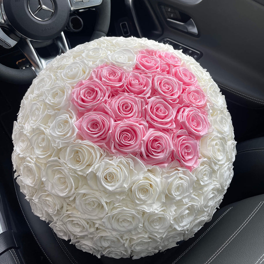 Le Grand Amor Heart - 100 Everlasting Roses - Luxe Bouquet roses that last a year