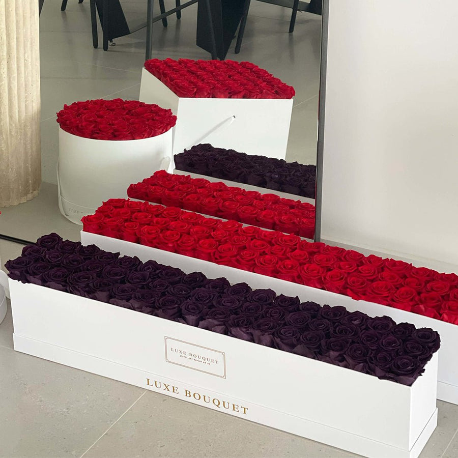 Long Magnifique Box - Luxe Bouquet roses that last a year