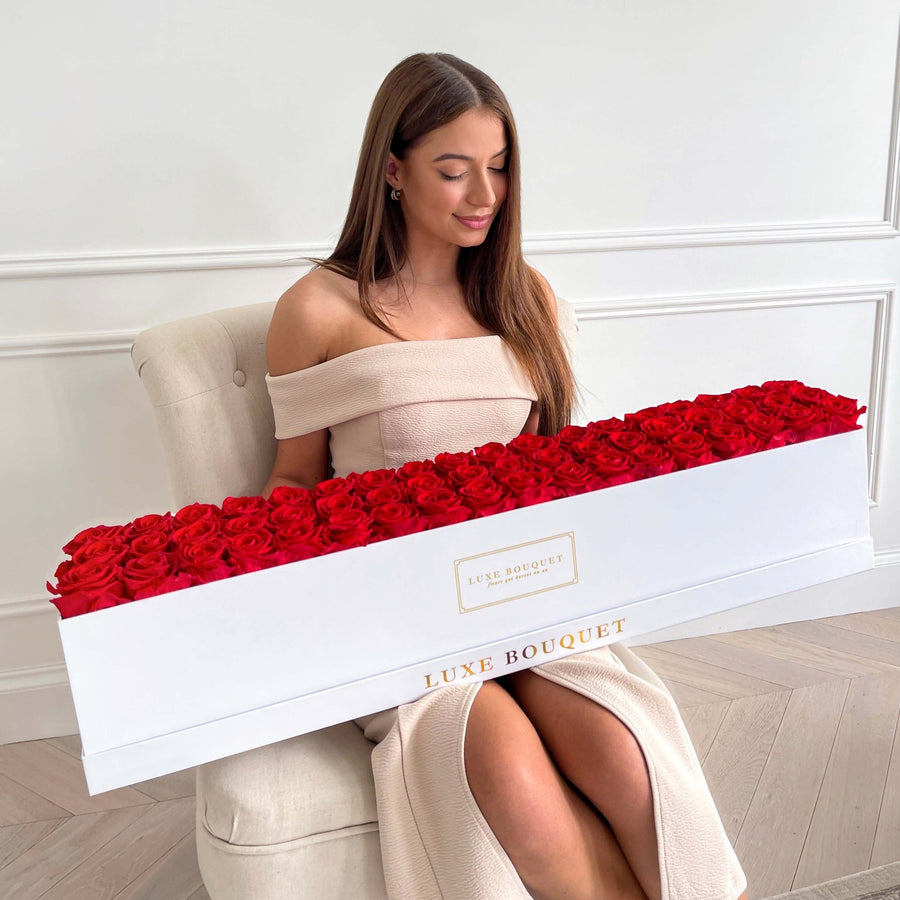 Long Magnifique Rose Box - Luxe Bouquet roses that last a year