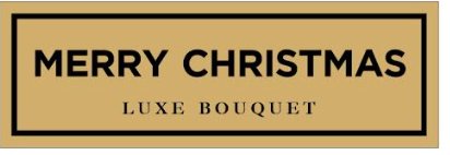 MERRY CHRISTMAS Plaque (+$30) - Luxe Bouquet roses that last a year