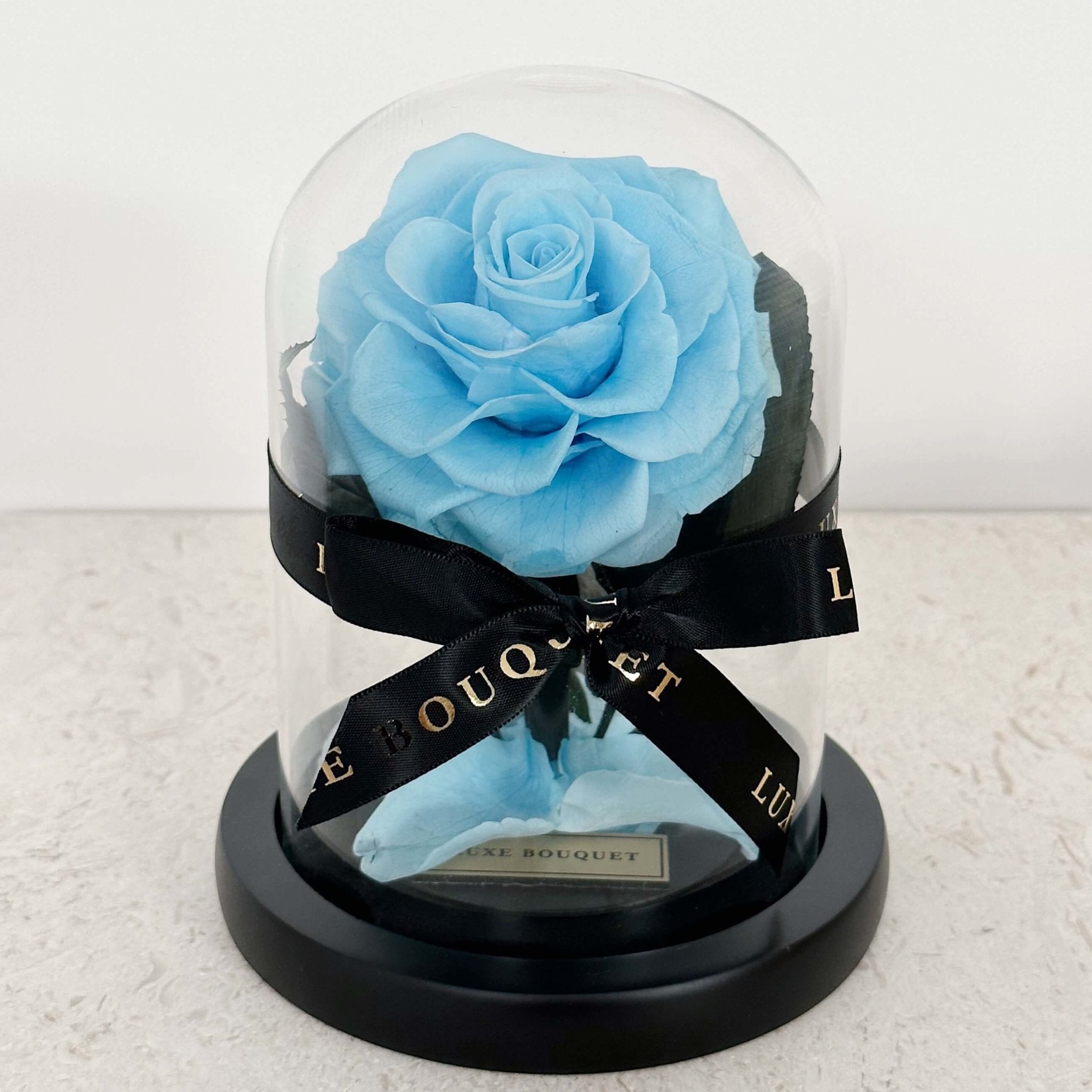 Mini Everlasting Rose Dome - Blue