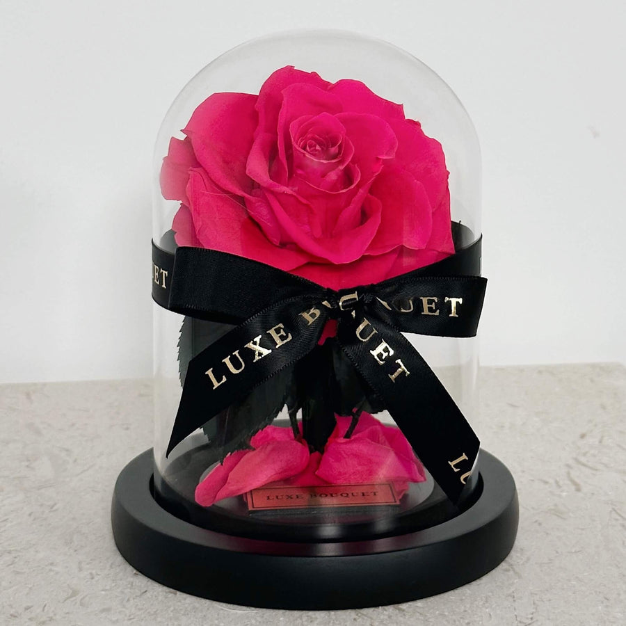 Mini Everlasting Rose - Fuchsia Pink - Luxe Bouquet roses that last a year