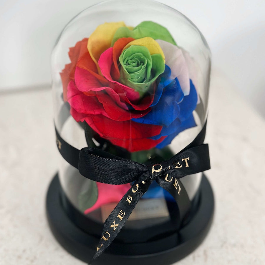 Mini Everlasting Rose - Rainbow - Luxe Bouquet roses that last a year