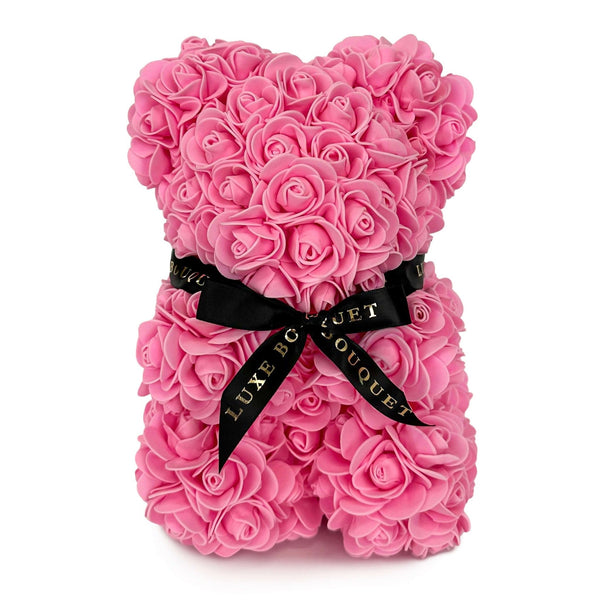 Mini Pink Rose Bear 25cm (Free Gift Box)