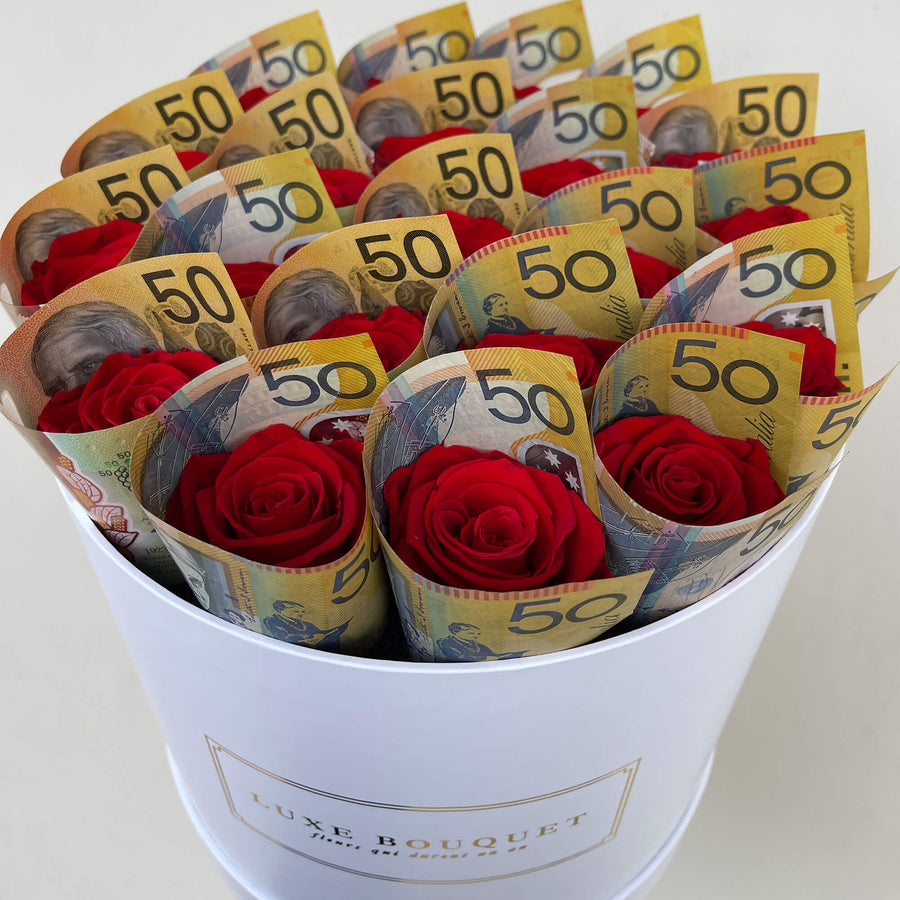 Money Bouquet - Medium - Luxe Bouquet roses that last a year