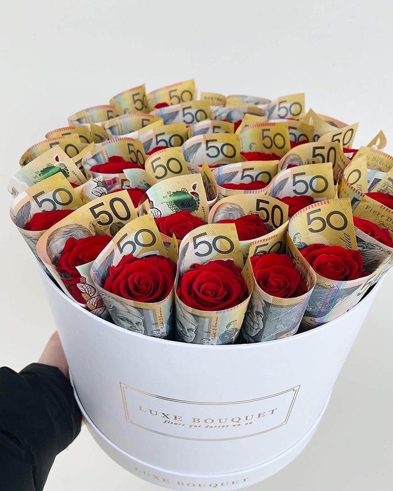 Money Bouquet - Luxe Bouquet roses that last a year
