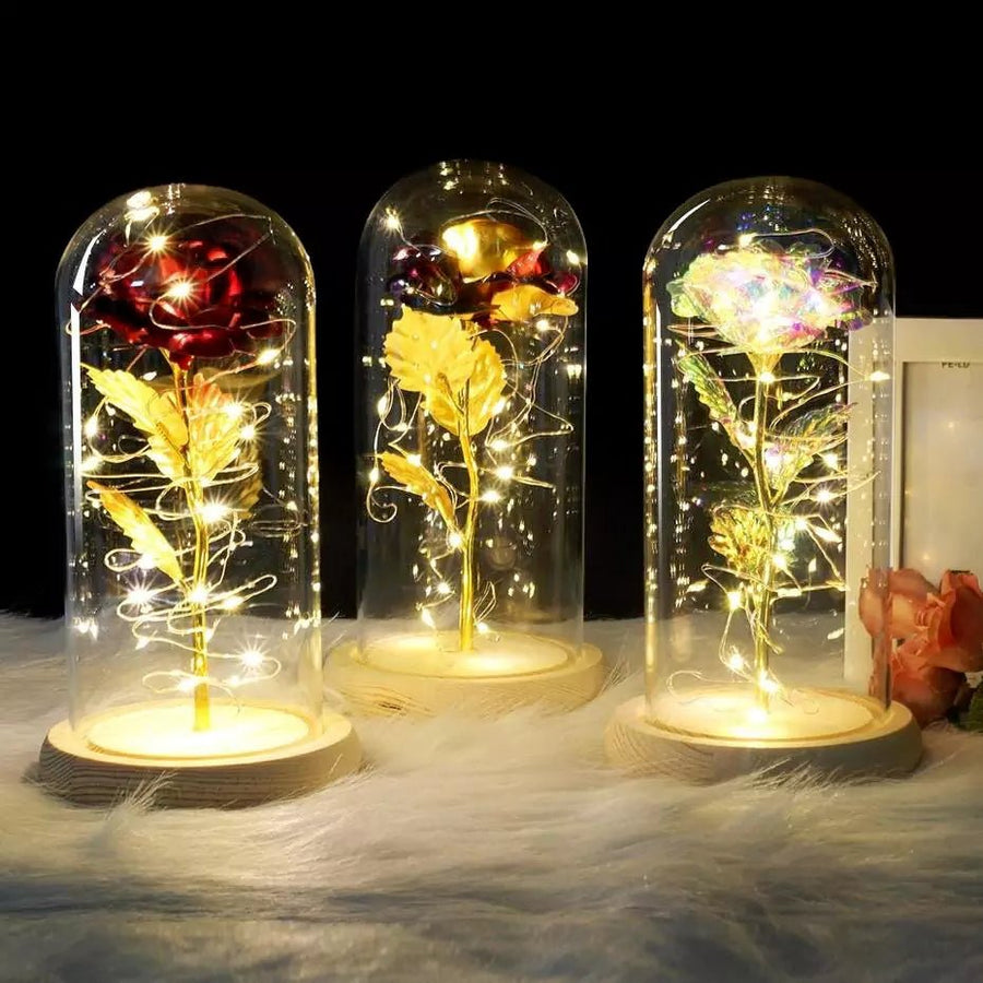 Red Enchanted Rose Dome