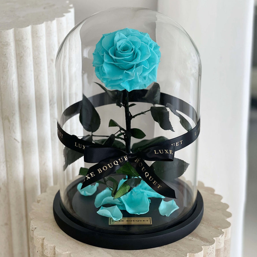The Everlasting Rose - Aqua Blue - Luxe Bouquet roses that last a year